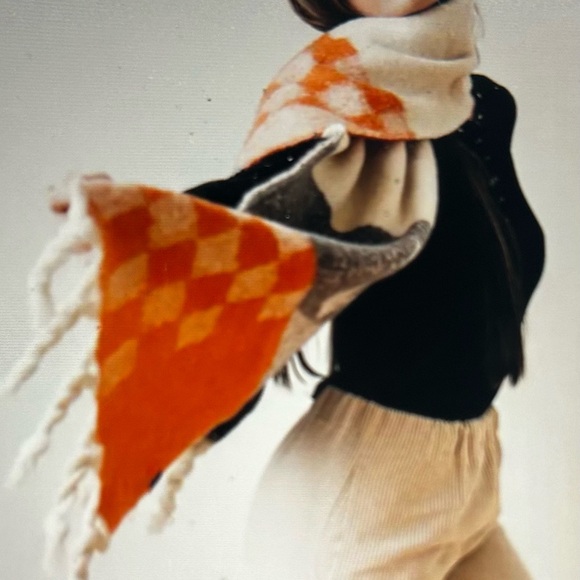 Autumn Spice Checkered Scarf by Pretty Simple - Picture 3 of 5